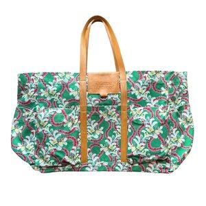 Vivienne Westwood Squiggle Flower Print Canvas Large Tote Bag